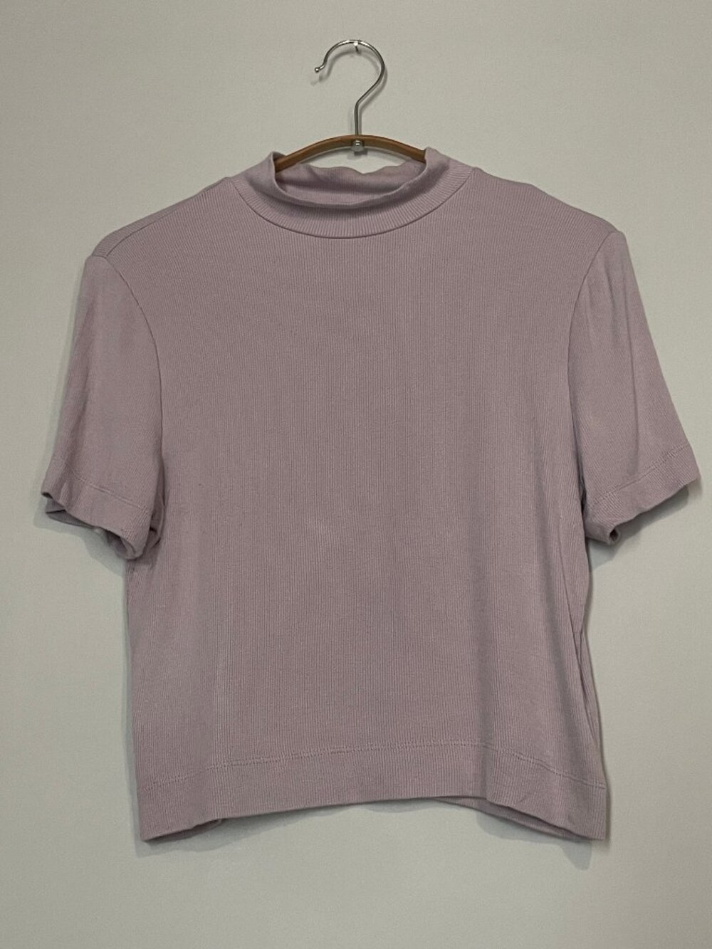 Aritzia Babaton Gonzalo Mockneck T-shirt - Lilac, Medium